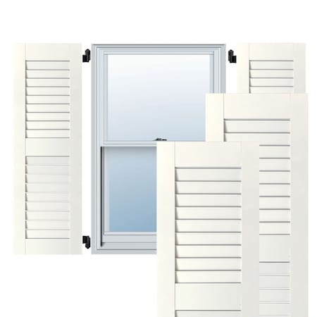 18W X 47H Exterior Real Wood Pine Open Louvered Shutters, Primed PR